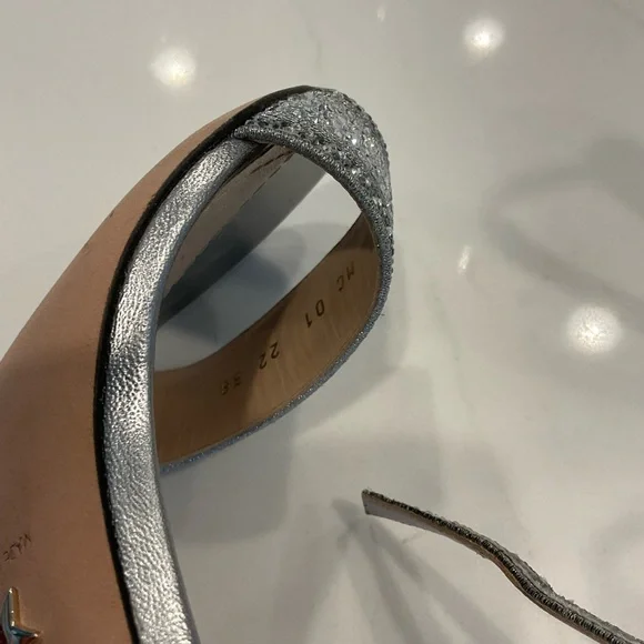 Dior Dway Heeled Sandals Metallic Thread Embroidery Strass size 38 - Picture 9 of 14